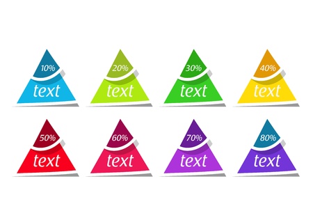 Bright triangle vector bannersのイラスト素材