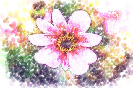 Painting flowerの写真素材