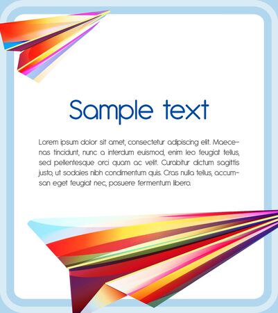 Abstract vector background with bright paper planesのイラスト素材