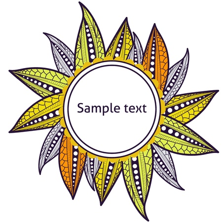 Vector background with stylize leafsのイラスト素材