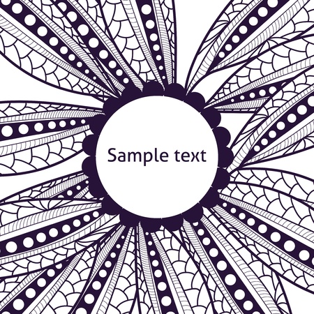 Vector background with stylize leafsのイラスト素材