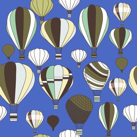 Vector seamless pattern with balloonsのイラスト素材