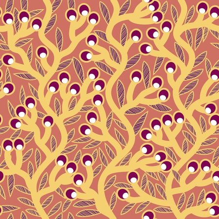Seamless texture with abstract floral patternのイラスト素材