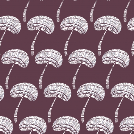Seamless  texture with abstract tribal mushroomsのイラスト素材
