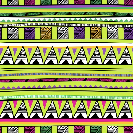 Seamless background with drawing tribal patternのイラスト素材