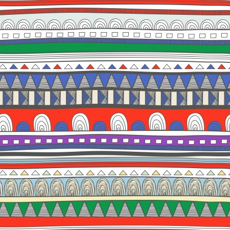 Seamless background with drawing tribal patternのイラスト素材