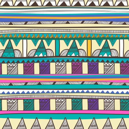 Seamless texture with tribal textureのイラスト素材