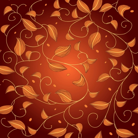 Seamless vector texture with leafsのイラスト素材