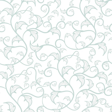 Seamless vector texture with drawing leafsのイラスト素材
