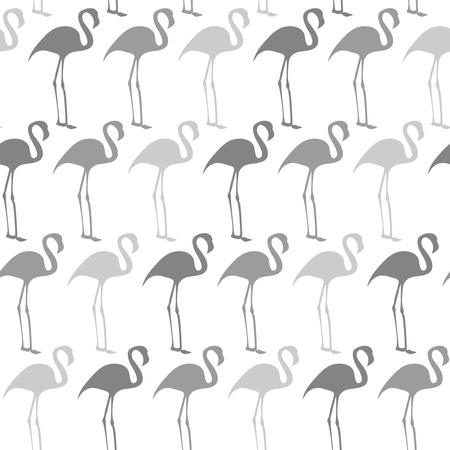 Bright seamless vector pattern with flamingosのイラスト素材