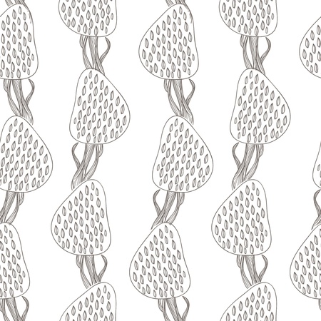 Seamless vector texture with drawing treesのイラスト素材
