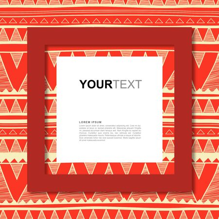 Abstract vector background with tribal patternのイラスト素材