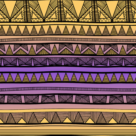 Seamless background with tribal abstract patternのイラスト素材