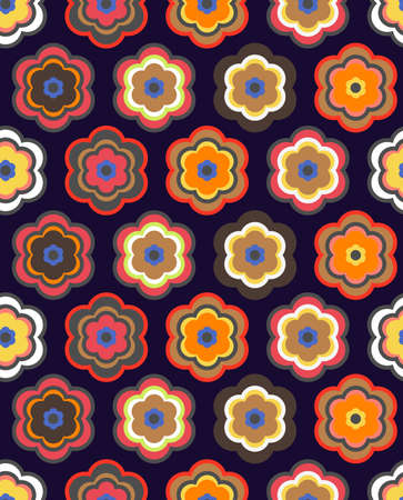 Seamless floral vector patternのイラスト素材