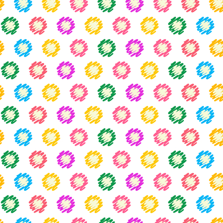 Geometric pattern / Abstract seamless vector texture with geometric pattern / Vector pattern / Vector texture. Wallpaper, cloth design, fabric, paper, cover, textile. Hand Drawn texture with small flowersのイラスト素材