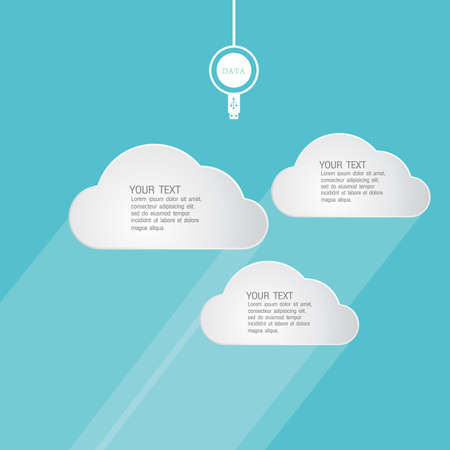 Cloud computing technology abstract scheme eps10 vector illustrationのイラスト素材