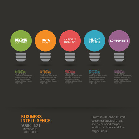 Business infographic concept by light bulbsのイラスト素材