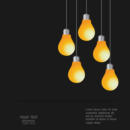 Vector Colorful Light Bulbs setのイラスト素材