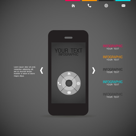 business concept illustration with infographic templateのイラスト素材