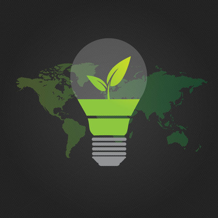 Ecological and save the world green conceptのイラスト素材