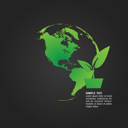 Ecological and save the world green conceptのイラスト素材