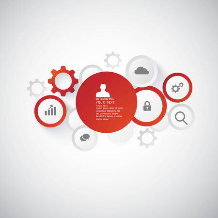 flat infographic bussinessのイラスト素材