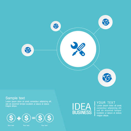 idea concept Business and Marketing Onlineのイラスト素材