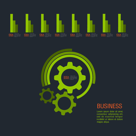 flat infographic bussinessのイラスト素材