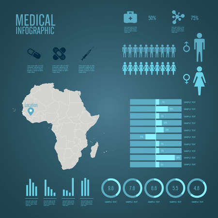 Medical Infographicsのイラスト素材