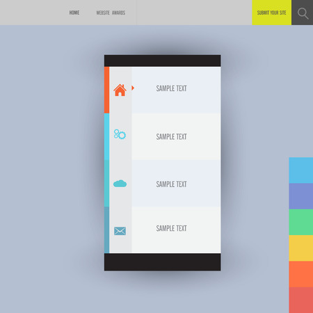 Flat vector collection of modern mobile phones elements.のイラスト素材