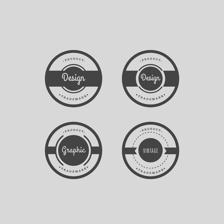 Vector set vintage labelsのイラスト素材