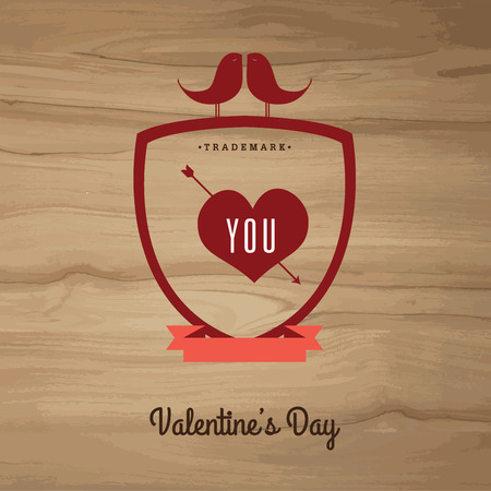 Valentine's dayVector set vintage labelsのイラスト素材