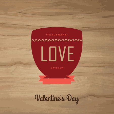 Valentine's dayVector set vintage labelsのイラスト素材