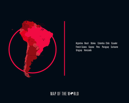 World map with different colored continents - Illustrationのイラスト素材