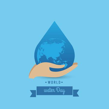 Vector Illustration of World Water Day.のイラスト素材