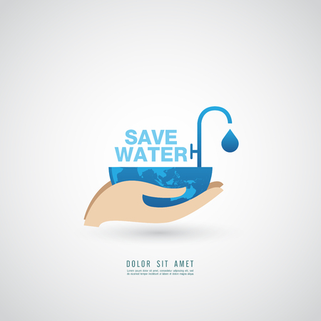 save the waterのイラスト素材