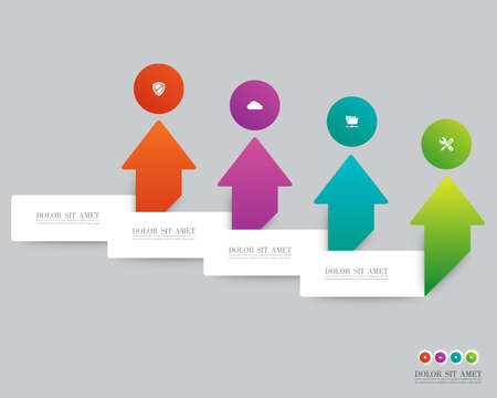 Arrow infographic Vector.のイラスト素材