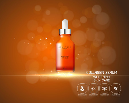 Collagen Serum Background Concept Skin Care Cosmeticのイラスト素材