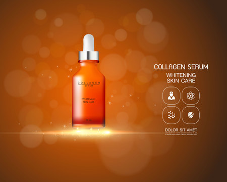 Collagen Serum Background Concept Skin Care Cosmeticのイラスト素材
