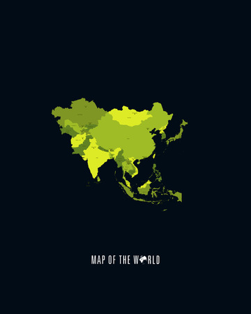 World map with different colored continents - Illustrationのイラスト素材