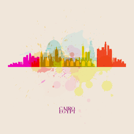 CAIRO Vector silhouettes of the cityのイラスト素材