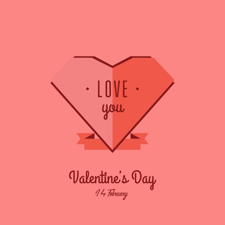 Valentine's day card illustrationのイラスト素材