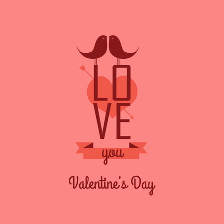 Valentine's day card illustrationのイラスト素材