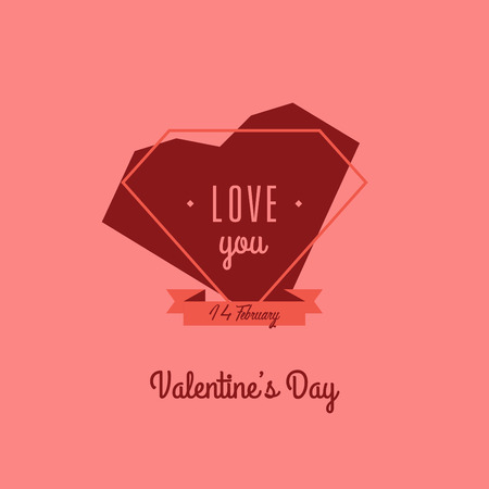 Valentine's day card illustrationのイラスト素材