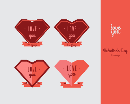 Valentine's day card illustrationのイラスト素材