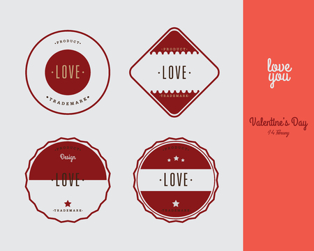 Valentine's day card illustrationのイラスト素材