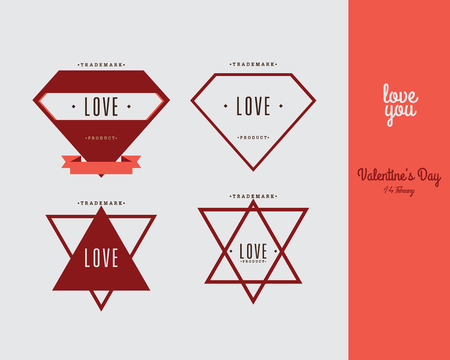 Valentine's day card illustrationのイラスト素材