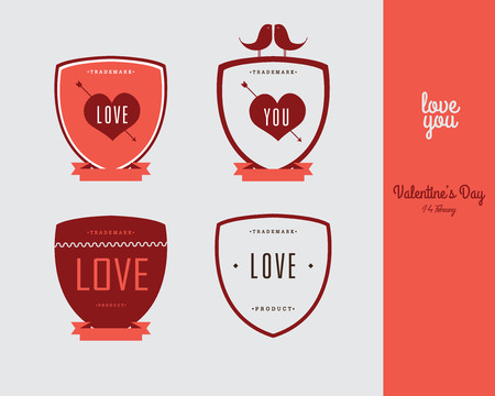 Valentine's day card illustrationのイラスト素材