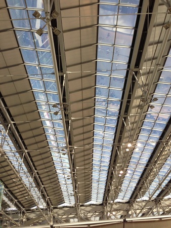 A skylight ceiling  of convention center. の素材
