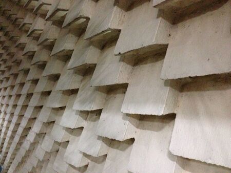 Rhythm of concrete blocks that form up as a wall. の素材